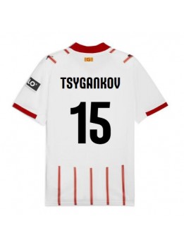 Moški Nogometna dresi replika Girona Viktor Tsyhankov #15 Domači 2025-26 Kratek rokav Moški Nogometna dresi replika Girona Viktor Tsyhankov #15 Domači 2025-26 Kratek rokav